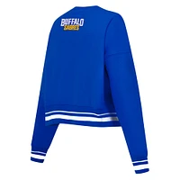 Women's Pro Standard  Royal Buffalo Sabres Area Code Cropped Pullover Sweatshirt