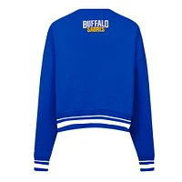 Women's Pro Standard  Royal Buffalo Sabres Area Code Cropped Pullover Sweatshirt