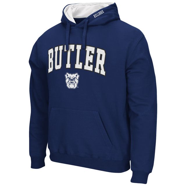 Colosseum Navy Butler Bulldogs Arch and Logo Pull à capuche pour hommes