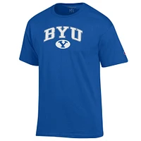 Men's Champion  Royal BYU Cougars Arched Logo T-Shirt
