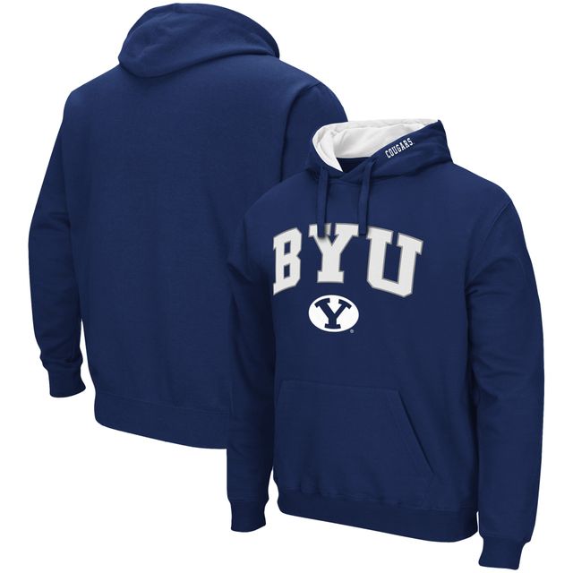 Colosseum Navy BYU Cougars Arch & Logo 3.0 Pull à capuche pour hommes