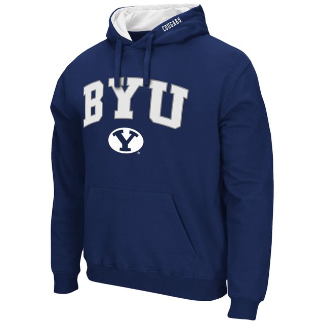 Colosseum Navy BYU Cougars Arch & Logo 3.0 Pull à capuche pour hommes