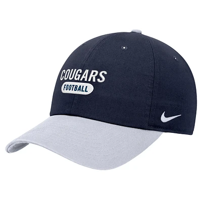 Casquette ajustable Nike Navy BYU Cougars Colorblock Club pour homme