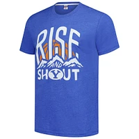 Unisex Charlie Hustle  Royal BYU Cougars Rise and Shout T-Shirt