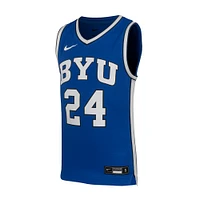 Youth Nike #24 Royal BYU Cougars Replica Basketball Jersey
