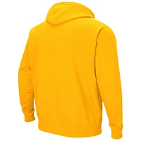 Men's Colosseum Gold Cal Bears Arch & Logo 3.0 Pullover Hoodie