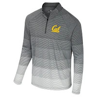 Men's Colosseum  Gray Cal Bears AI Striped Mesh Quarter-Zip Raglan Windshirt