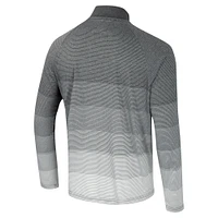 Men's Colosseum  Gray Cal Bears AI Striped Mesh Quarter-Zip Raglan Windshirt
