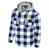 Men's Colosseum Navy/White Cal Bears Buffalo Plaid Full-Zip Jacket