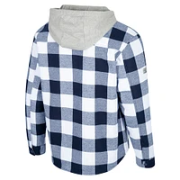 Men's Colosseum Navy/White Cal Bears Buffalo Plaid Full-Zip Jacket
