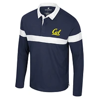 Men's Colosseum  Navy Cal Bears Too Cool For School Long Sleeve Polo