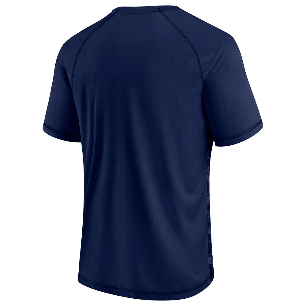 Men's Fanatics Navy Cal Bears Arch Outline Raglan T-Shirt
