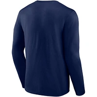 Men's Fanatics Navy Cal Bears Broad Jump 2-Hit Long Sleeve T-Shirt