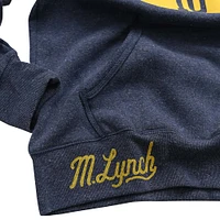 Men's Roots of Fight Marshawn Lynch Navy Cal Bears Name & Number Tri-Blend Pullover Hoodie