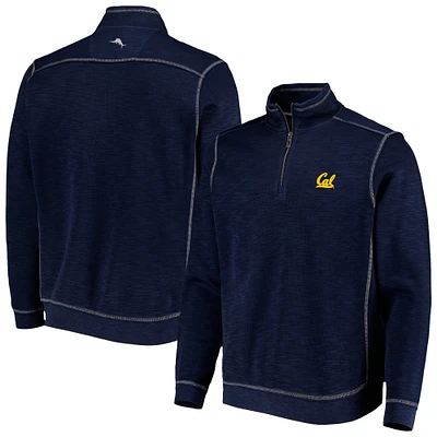 Tommy Bahama Navy Cal Bears Sport Tobago Bay Tri-Blend Mock Neck Half-Zip Jacket