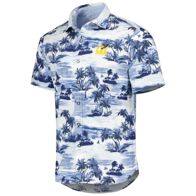 Chemise boutonnée Tommy Bahama Navy Cal Bears Tropical Horizons pour homme