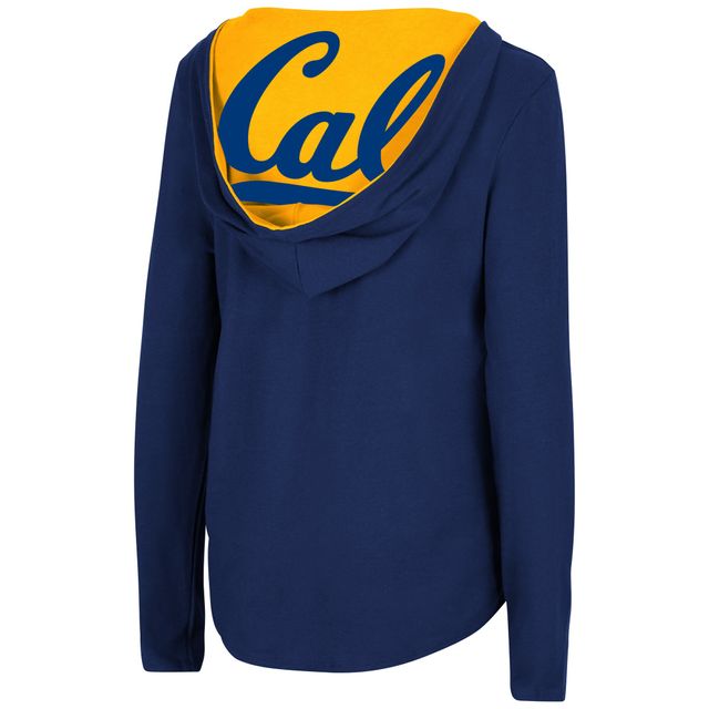 Colosseum Navy Cal Bears Catalina Sweat à capuche T-shirt manches longues pour femme