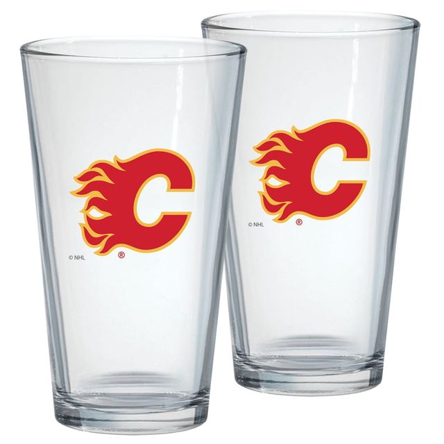 Paquet de 2 Flames de Calgary 16oz. Verres à Mélange