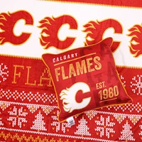 Calgary Flames 2-Pack 50" x 60" Holiday Throw Blanket and Cushion Set