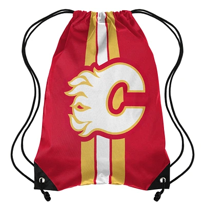 FOCO Calgary Flames Team Stripe - Drawstring Backpack