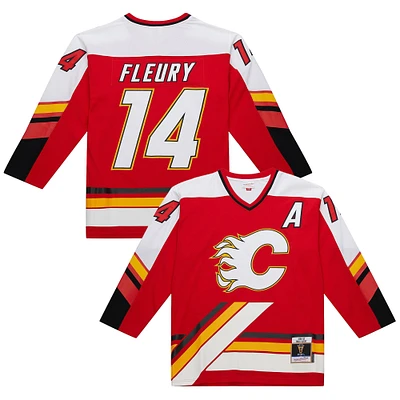 Maillot rétro Mitchell & Ness Theoren Fleury pour homme Calgary Flames 1994/95, capitaine suppléant, Power Play
