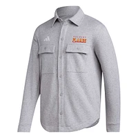 Veste à capuche boutonnée Unitefit des Flames de Calgary adidas pour hommes, gris