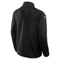 Men's Fanatics  Black Calgary Flames Authentic Pro Rink Lightweight Quarter-Zip Sweatshirt