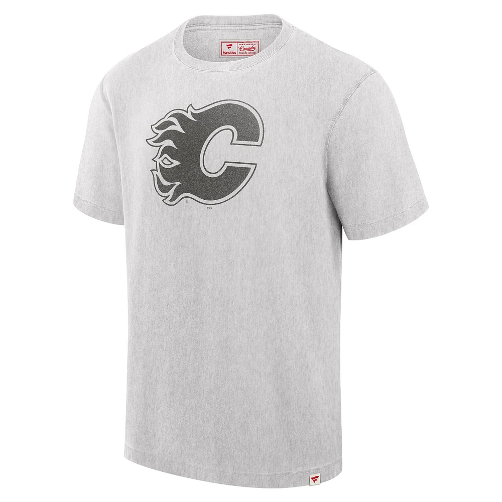 Men's Fanatics Cream Calgary Flames Made Canada T-Shirt