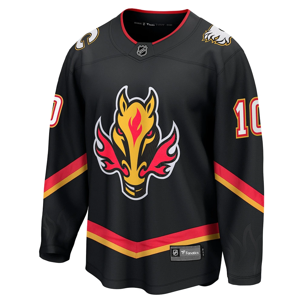 Men's Fanatics Jonathan Huberdeau Black Calgary Flames Alternate Premier Breakaway Player Jersey