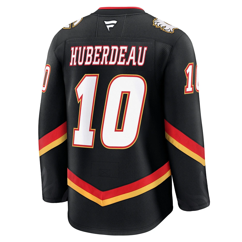 Men's Fanatics Jonathan Huberdeau Black Calgary Flames Alternate Premium Player Jersey