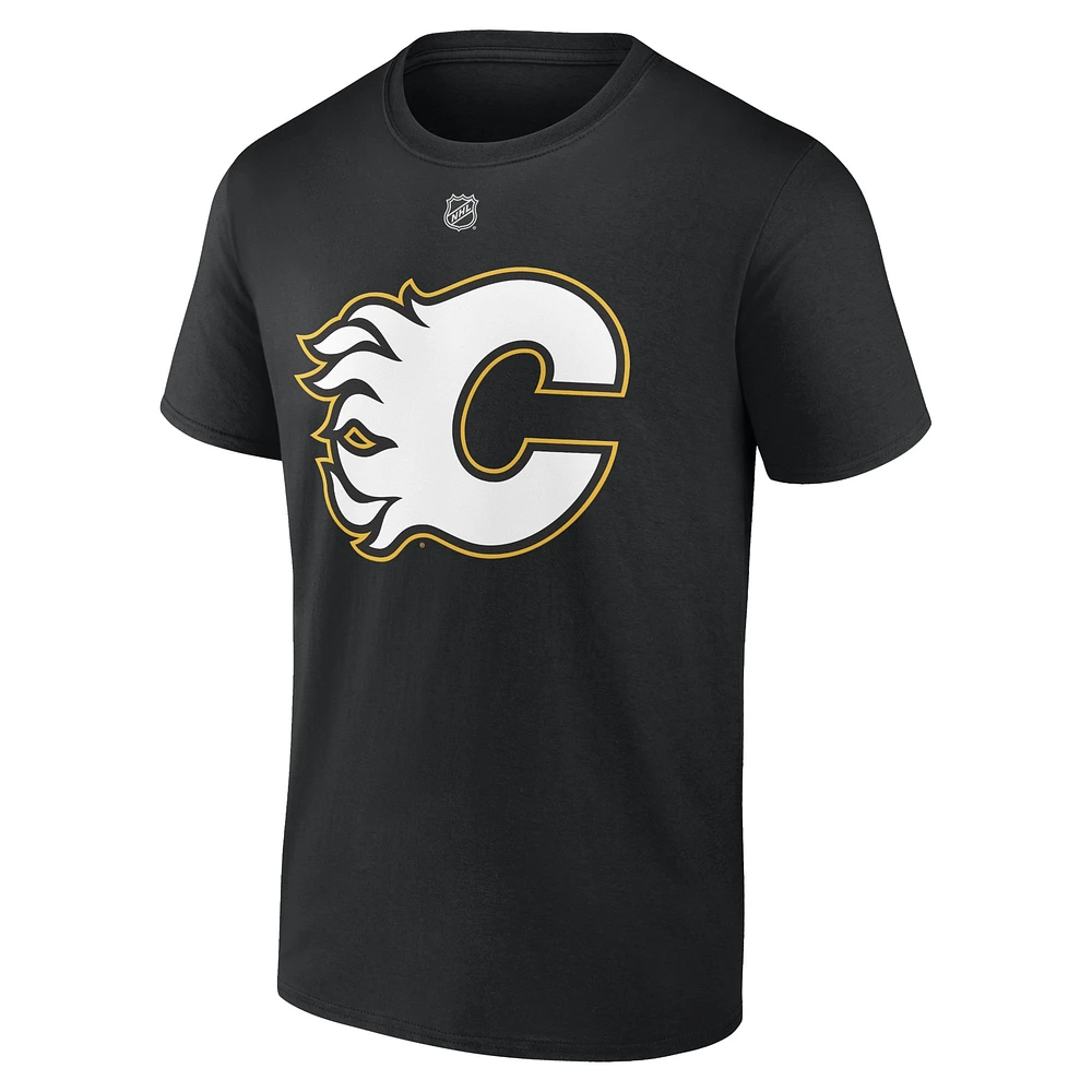 Men's Fanatics Jonathan Huberdeau Black Calgary Flames Special Edition 2.0 - Name & Number T-Shirt