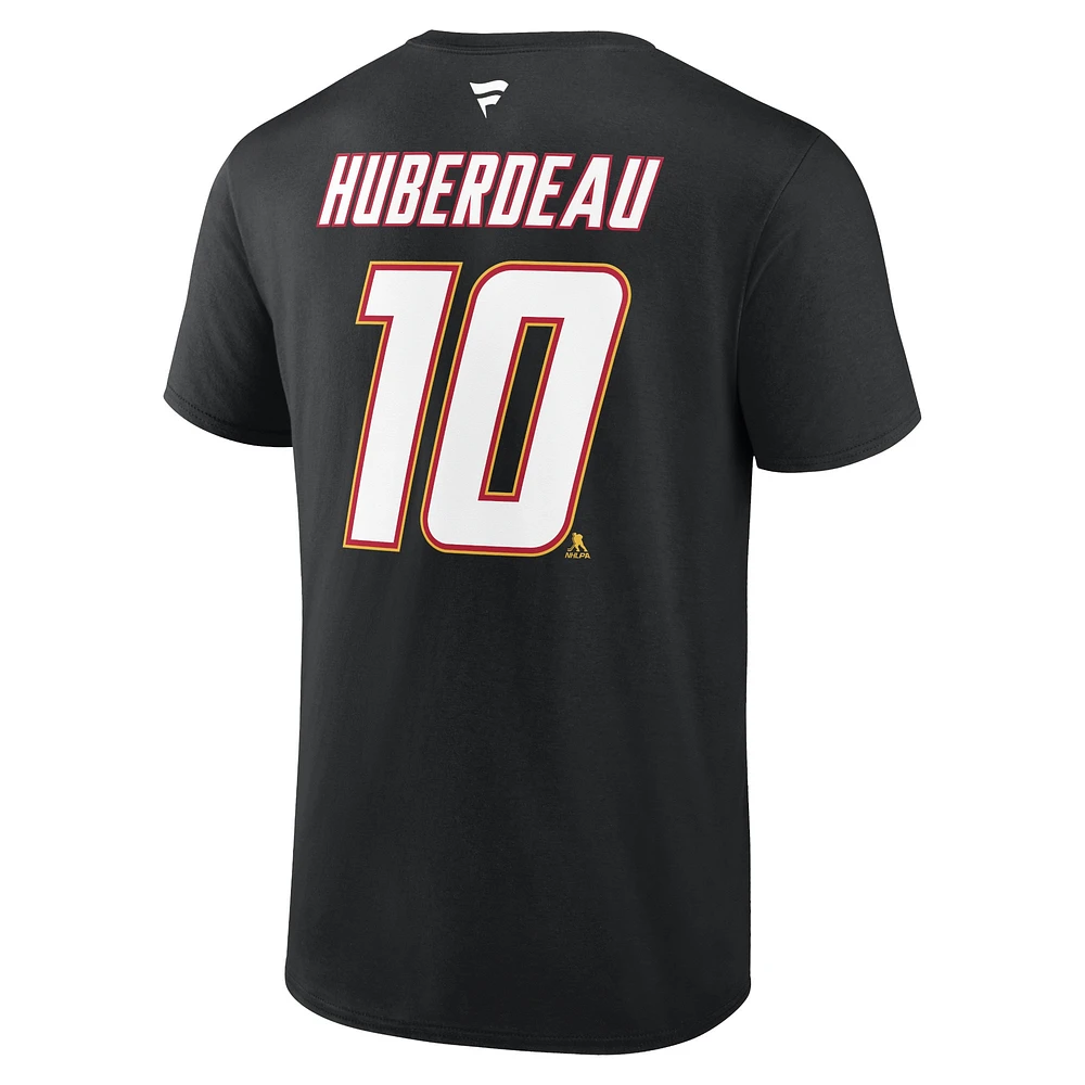Men's Fanatics Jonathan Huberdeau Black Calgary Flames Special Edition 2.0 - Name & Number T-Shirt
