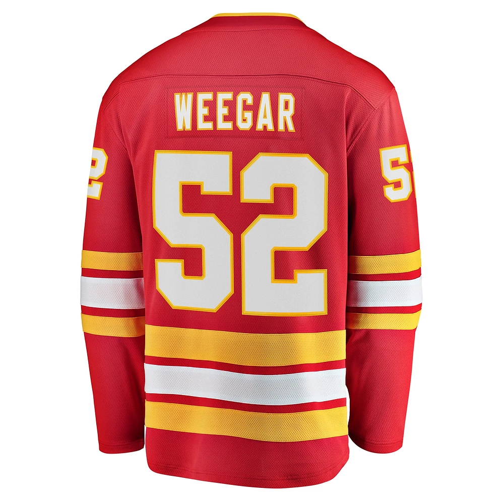 Men's Fanatics MacKenzie Weegar Red Calgary Flames Home Breakaway Player - Jersey