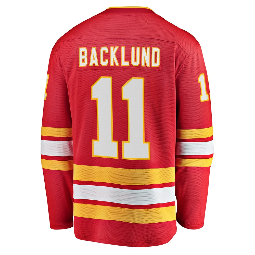 Men's Fanatics Mikael Backlund Red Calgary Flames Home Breakaway - Player Jersey
