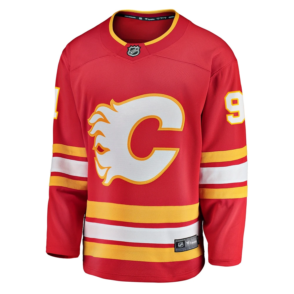 Men's Fanatics Nazem Kadri Red Calgary Flames Home Breakaway Player - Jersey