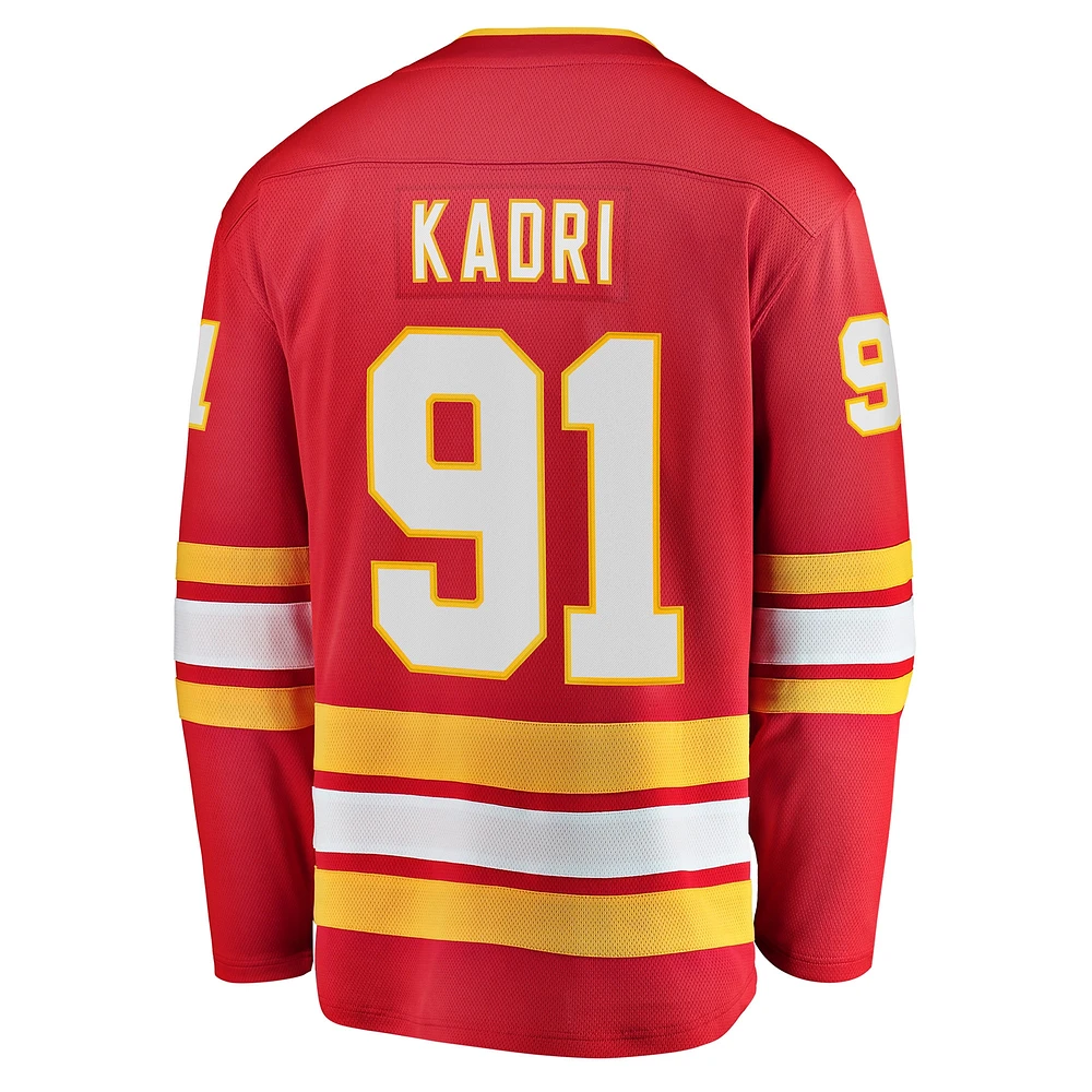 Men's Fanatics Nazem Kadri Red Calgary Flames Home Breakaway Player - Jersey