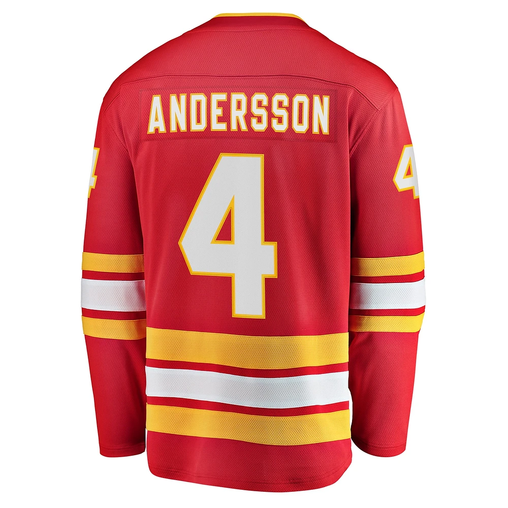 Men's Fanatics Rasmus Andersson Red Calgary Flames Home Breakaway Player - Jersey