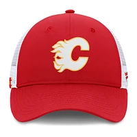 Men's Fanatics Red/White Calgary Flames Authentic Pro Rink Adjustable Hat
