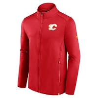 Men's Fanatics Red Calgary Flames Authentic Pro Fleece - Full-Zip Jacket