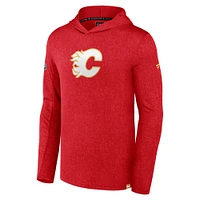 Sweat à capuche léger Fanatics rouge des Flames de Calgary Authentic Pro pour hommes