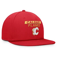 Men's Fanatics Red Calgary Flames Authentic Pro Rink Prime Snapback Hat