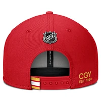 Men's Fanatics Red Calgary Flames Authentic Pro Rink Prime Snapback Hat