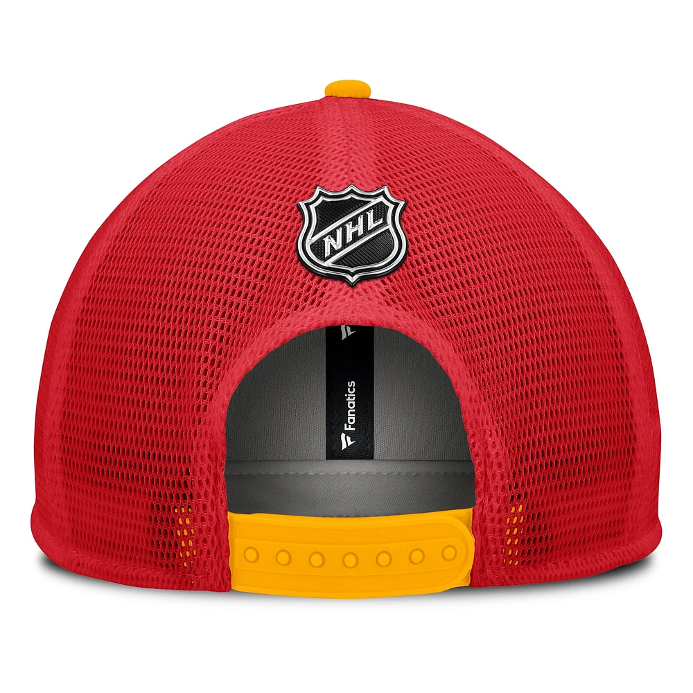 Men's Fanatics Red Calgary Flames Authentic Pro Rink Snapback Hat