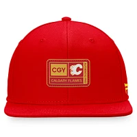 Men's Fanatics Red Calgary Flames Authentic Pro Training Camp Snapback Hat