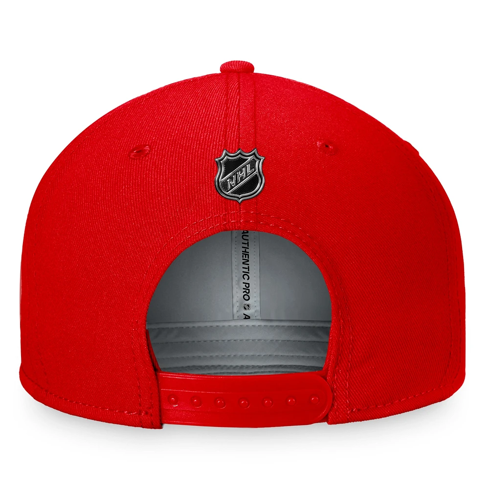 Men's Fanatics Red Calgary Flames Authentic Pro Training Camp Snapback Hat