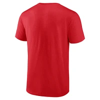 Men's Fanatics Red Calgary Flames Coordinate T-Shirt