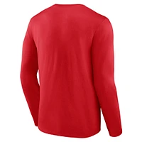 Men's Fanatics Red Calgary Flames Rinkside Long Sleeve T-Shirt