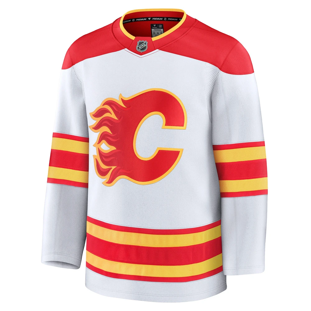 Men's Fanatics White Calgary Flames Away Premium Jersey