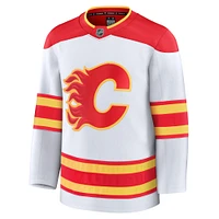 Men's Fanatics White Calgary Flames Away Premium Jersey