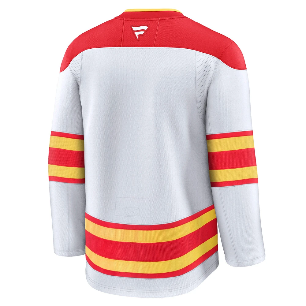 Men's Fanatics White Calgary Flames Away Premium Jersey